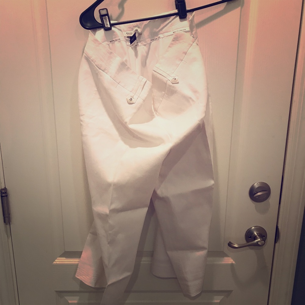 White Wide Leg Capri